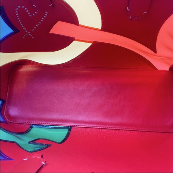 EUC-Christian Louboutin Spike Studs Kabata Love Tote w/COA - Picture 6 of 13